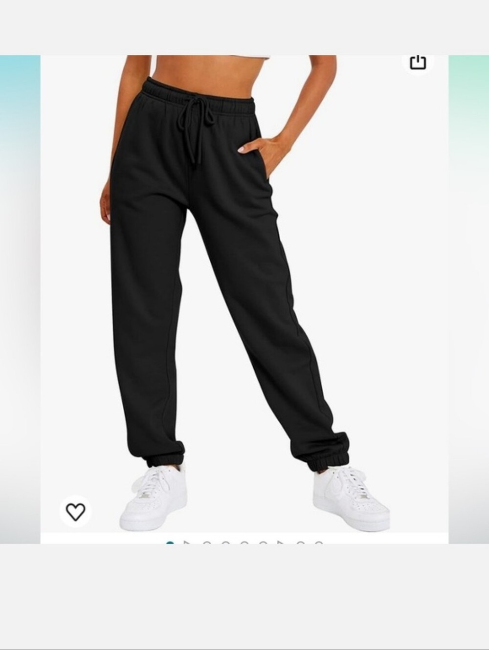 AUTOMET Women’s Casual Baggy Fleece Sweatpants High Waisted Joggers Pants Small